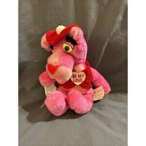 Pink Panther Valentine Stuffed Animal vintage be my love valentine 1980 Rare